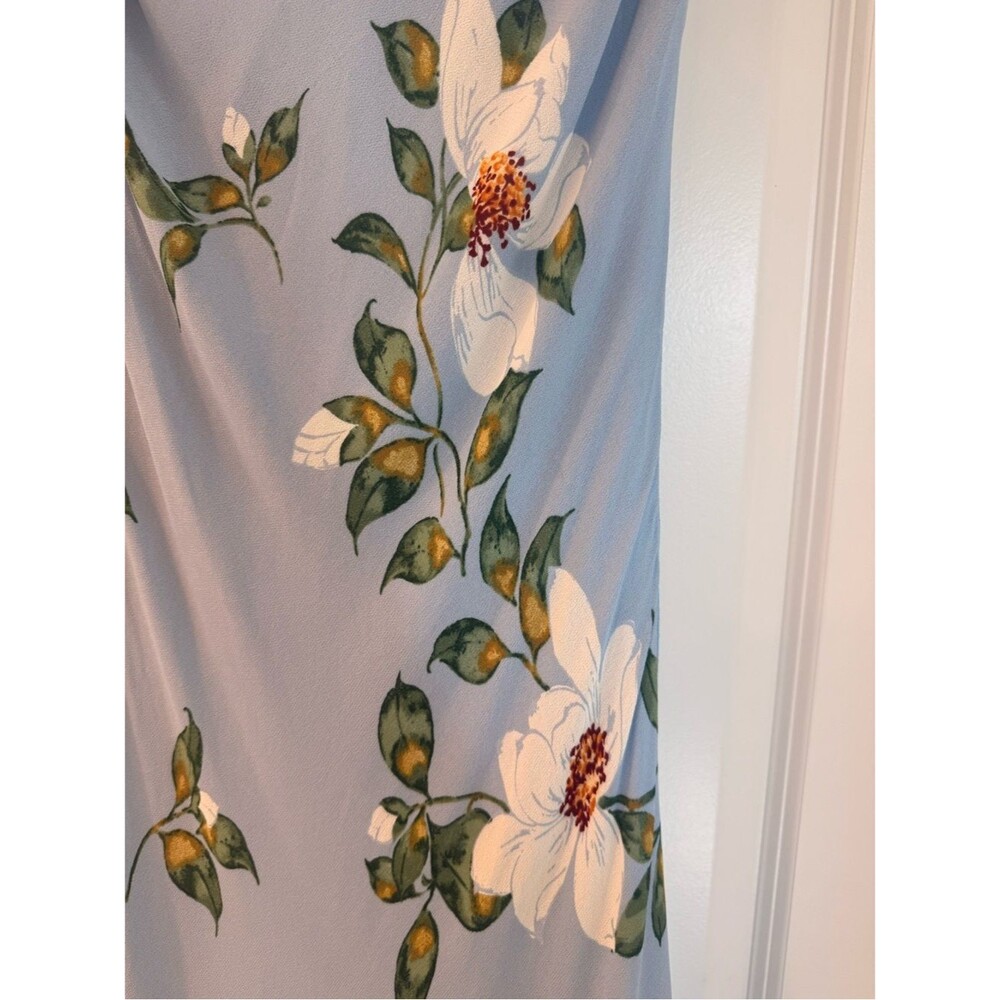 NEW Reformation Magnus Dress louisiana Light Blue Floral Tiered maxi Dress, XS - Picture 9 of 13